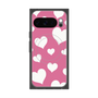 Premium Square Case with Pixelsnap［ Dot Hearts - Pink ］