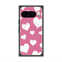 Premium Square Case with Pixelsnap［ Dot Hearts - Pink ］