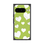 Premium Square Case with Pixelsnap［ Dot Hearts - Green ］