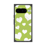 Premium Square Case with Pixelsnap［ Dot Hearts - Green ］