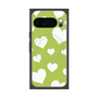 Premium Square Case with Pixelsnap［ Dot Hearts - Green ］
