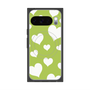 Premium Square Case with Pixelsnap［ Dot Hearts - Green ］