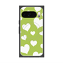 Premium Square Case with Pixelsnap［ Dot Hearts - Green ］