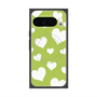 Premium Square Case with Pixelsnap［ Dot Hearts - Green ］