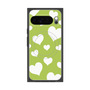 Premium Square Case with Pixelsnap［ Dot Hearts - Green ］