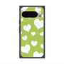 Premium Square Case with Pixelsnap［ Dot Hearts - Green ］