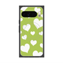 Premium Square Case with Pixelsnap［ Dot Hearts - Green ］