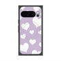 Premium Square Case with Pixelsnap［ Dot Hearts - Purple ］