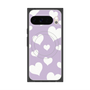 Premium Square Case with Pixelsnap［ Dot Hearts - Purple ］