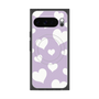 Premium Square Case with Pixelsnap［ Dot Hearts - Purple ］