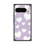 Premium Square Case with Pixelsnap［ Dot Hearts - Purple ］