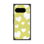 Premium Square Case with Pixelsnap［ Dot Hearts - Yellow ］