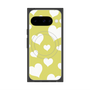 Premium Square Case with Pixelsnap［ Dot Hearts - Yellow ］