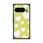 Premium Square Case with Pixelsnap［ Dot Hearts - Yellow ］
