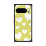 Premium Square Case with Pixelsnap［ Dot Hearts - Yellow ］