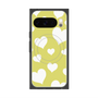 Premium Square Case with Pixelsnap［ Dot Hearts - Yellow ］