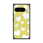 Premium Square Case with Pixelsnap［ Dot Hearts - Yellow ］