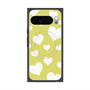 Premium Square Case with Pixelsnap［ Dot Hearts - Yellow ］
