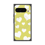 Premium Square Case with Pixelsnap［ Dot Hearts - Yellow ］