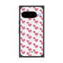 Premium Square Case with Pixelsnap［ Stripe Hearts - Pink ］