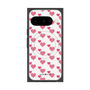 Premium Square Case with Pixelsnap［ Stripe Hearts - Pink ］