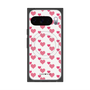 Premium Square Case with Pixelsnap［ Stripe Hearts - Pink ］