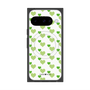 Premium Square Case with Pixelsnap［ Stripe Hearts - Green ］