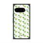 Premium Square Case with Pixelsnap［ Stripe Hearts - Green ］