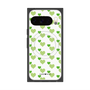 Premium Square Case with Pixelsnap［ Stripe Hearts - Green ］