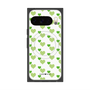 Premium Square Case with Pixelsnap［ Stripe Hearts - Green ］