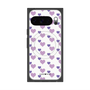 Premium Square Case with Pixelsnap［ Stripe Hearts - Purple ］