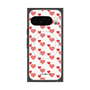 Premium Square Case with Pixelsnap［ Stripe Hearts - Red ］