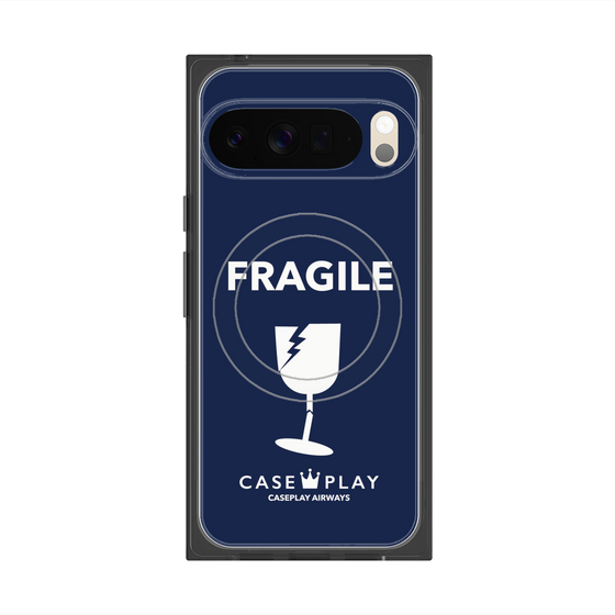 Premium Square Case with Pixelsnap［ FRAGILE - Navy ］