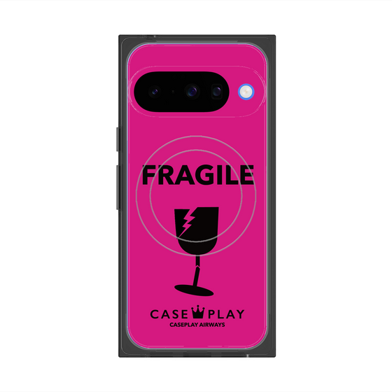 Premium Square Case with Pixelsnap［ FRAGILE - Pink ］