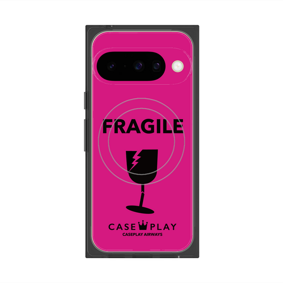Premium Square Case with Pixelsnap［ FRAGILE - Pink ］