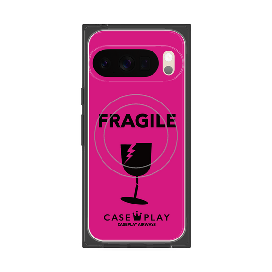 Premium Square Case with Pixelsnap［ FRAGILE - Pink ］