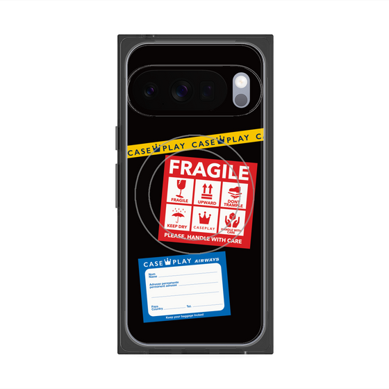 Premium Square Case with Pixelsnap［ FRAGILE Stickers - Black ］