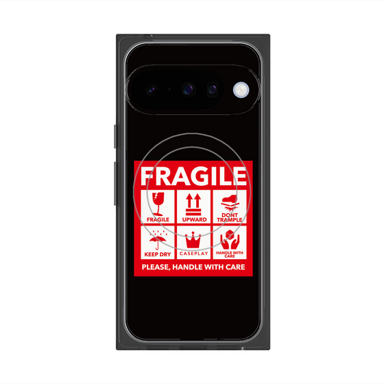 Premium Square Case with Pixelsnap［ FRAGILE Sticker - Black ］