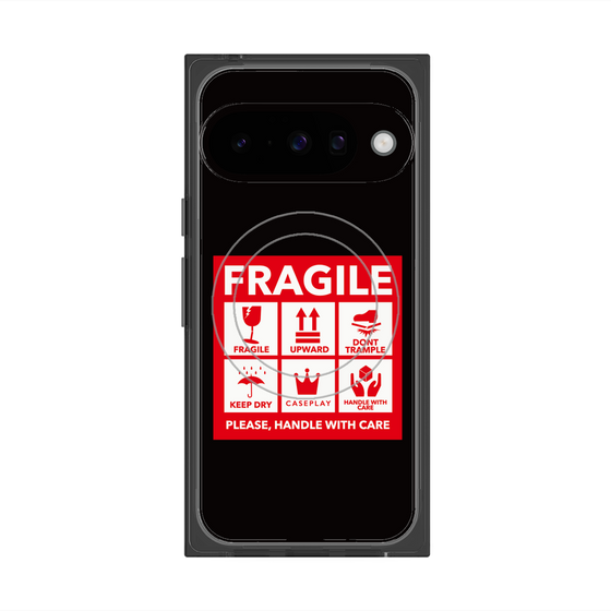 Premium Square Case with Pixelsnap［ FRAGILE Sticker - Black ］