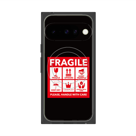 Premium Square Case with Pixelsnap［ FRAGILE Sticker - Black ］