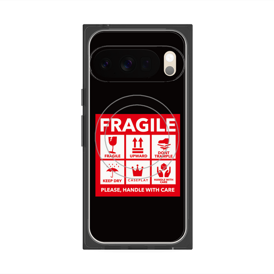 Premium Square Case with Pixelsnap［ FRAGILE Sticker - Black ］