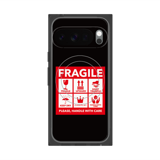 Premium Square Case with Pixelsnap［ FRAGILE Sticker - Black ］