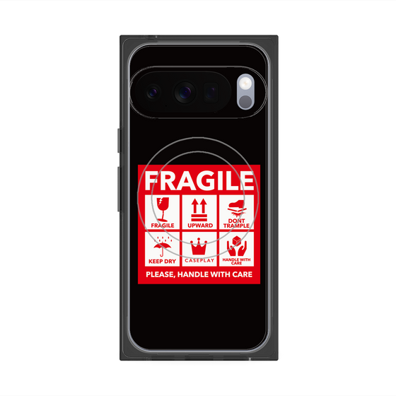 Premium Square Case with Pixelsnap［ FRAGILE Sticker - Black ］