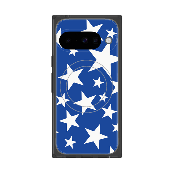 Premium Square Case with Pixelsnap［ Stars - Blue ］