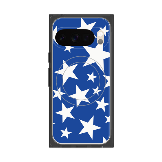 Premium Square Case with Pixelsnap［ Stars - Blue ］