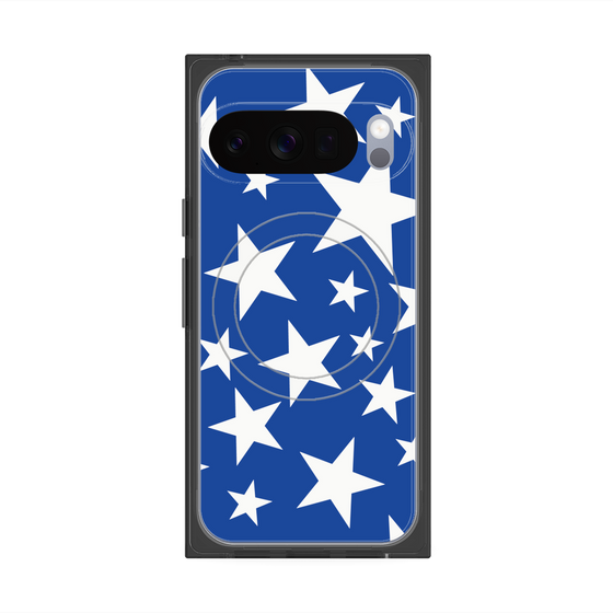 Premium Square Case with Pixelsnap［ Stars - Blue ］