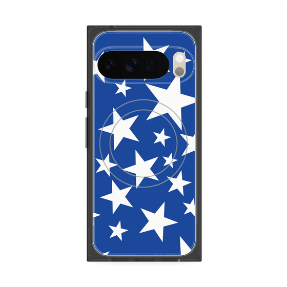 Premium Square Case with Pixelsnap［ Stars - Blue ］