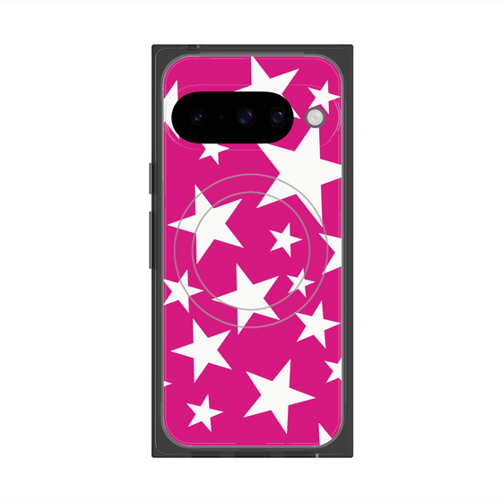 Premium Square Case with Pixelsnap［ Stars - Pink ］