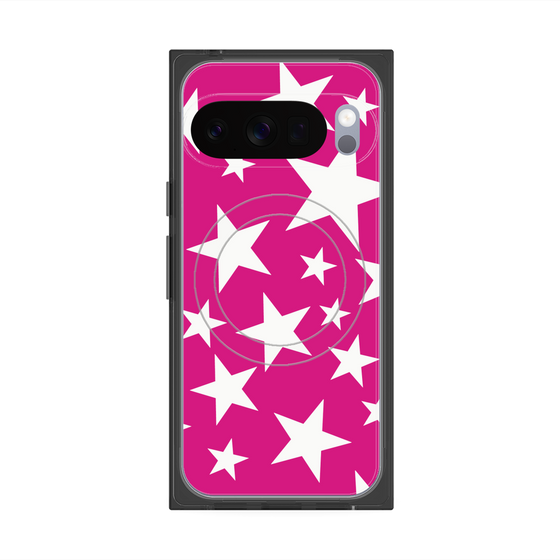 Premium Square Case with Pixelsnap［ Stars - Pink ］