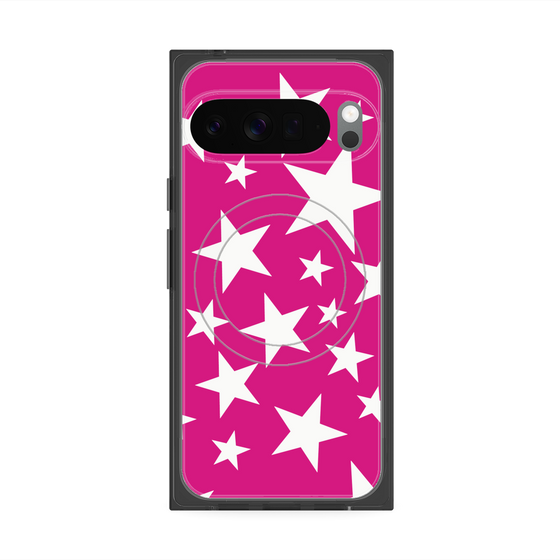 Premium Square Case with Pixelsnap［ Stars - Pink ］